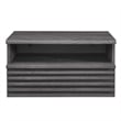 Pemberly Row Set of 2 1-Drawer Wall-Mount Modern Wood Nightstands in Charcoal