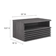 Pemberly Row Set of 2 1-Drawer Wall-Mount Modern Wood Nightstands in Charcoal