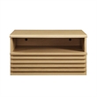 Pemberly Row Set of 2 1-Drawer Wall-Mount Modern Wood Nightstands in Oak