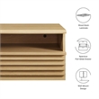 Pemberly Row Set of 2 1-Drawer Wall-Mount Modern Wood Nightstands in Oak