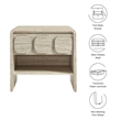 Pemberly Row Set of 2 Contemporary Nightstands in Travertine Finish
