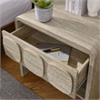 Pemberly Row Set of 2 Contemporary Nightstands in Travertine Finish