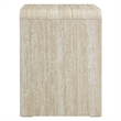 Pemberly Row Set of 2 Contemporary Nightstands in Travertine Finish