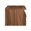 Pemberly Row Set of 2 1-Drawer Wall-Mount Modern Wood Nightstands in Walnut