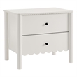 Pemberly Row Set of 2 Contemporary Nightstands in White Finish