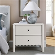 Pemberly Row Set of 2 Contemporary Nightstands in White Finish
