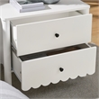 Pemberly Row Set of 2 Contemporary Nightstands in White Finish