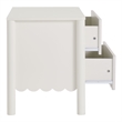 Pemberly Row Set of 2 Contemporary Nightstands in White Finish