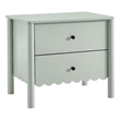 Pemberly Row Set of 2 Contemporary Nightstands in Sage Finish