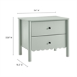 Pemberly Row Set of 2 Contemporary Nightstands in Sage Finish