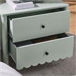 Pemberly Row Set of 2 Contemporary Nightstands in Sage Finish
