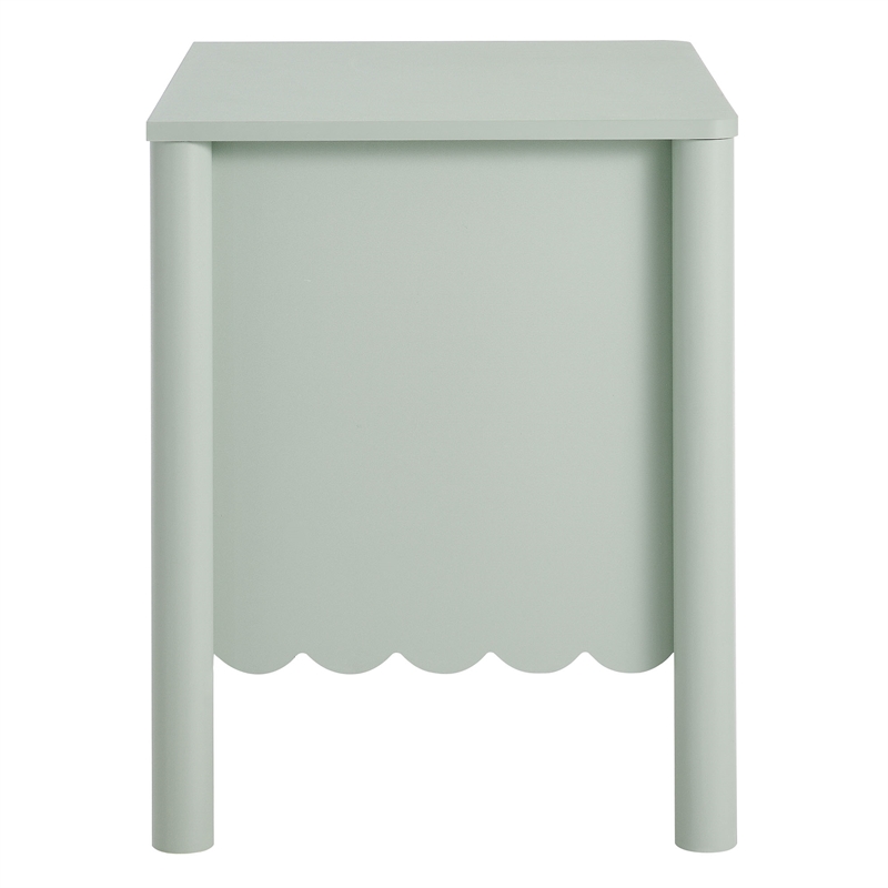 Pemberly Row Set of 2 Contemporary Nightstands in Sage Finish