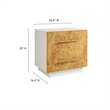 Pemberly Row Set of 2 2-Drawer Nightstands in White Bleached Burl