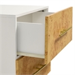 Pemberly Row Set of 2 2-Drawer Nightstands in White Bleached Burl