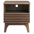 Pemberly Row Set of 2 Modern Particleboard Wood Nightstands - Walnut Finish