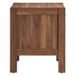 Pemberly Row Set of 2 Contemporary Nightstands in Walnut Finish