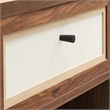 Pemberly Row Set of 2 Contemporary Nightstands in Walnut Finish