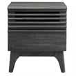 Pemberly Row Set of 2 Modern Particleboard Wood Nightstands in Charcoal Finish