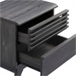 Pemberly Row Set of 2 Modern Particleboard Wood Nightstands in Charcoal Finish