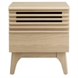 Pemberly Row Set of 2 Modern Particleboard Wood Nightstands in Oak Finish