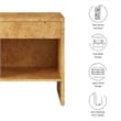 Pemberly Row Set of 2 1-Drawer Burl Wood Nightstands With Shelf