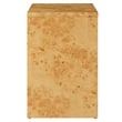 Pemberly Row Set of 2 1-Drawer Burl Wood Nightstands With Shelf