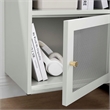 Pemberly Row Set of 2 Wall Mount Modern Metal Nightstands in Light Gray