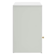 Pemberly Row Set of 2 Wall Mount Modern Metal Nightstands in Light Gray