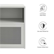 Pemberly Row Set of 2 Wall Mount Modern Metal Nightstands in Light Gray