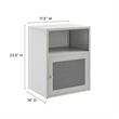 Pemberly Row Set of 2 Wall Mount Modern Metal Nightstands in Light Gray