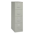 Pemberly Row Set of 6 4-Drawer Letter Width Vertical File Cabinet in Light Gray
