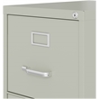 Pemberly Row Set of 6 4-Drawer Letter Width Vertical File Cabinet in Light Gray
