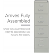 Pemberly Row Set of 6 4-Drawer Letter Width Vertical File Cabinet in Light Gray