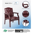 Pemberly Row Set of 15 Traditional Faux Leather Tufted Guest Chair in Oxblood