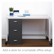 Pemberly Row Set of 18 Contemporary 3-Drawer Metal File Cabinet in Charcoal