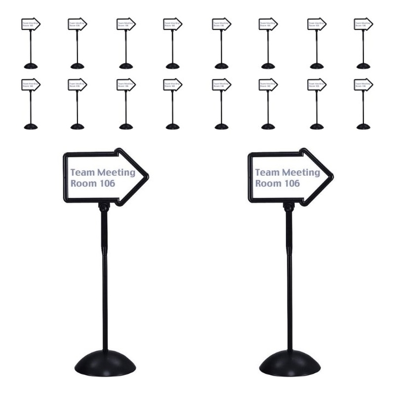 Pemberly Row Set of 18 Write Way Arrow Sign Magnetic Dual-Sided Dry Erase Board