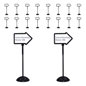 Pemberly Row Set of 18 Write Way Arrow Sign Magnetic Dual-Sided Dry Erase Board