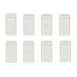 Pemberly Row Set of 8 3-Drawer Metal Organizer File Cabinet in Pearl White