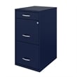 Pemberly Row Set of 8 3-Drawer Metal Organizer File Cabinet in Navy