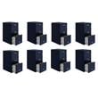 Pemberly Row Set of 8 3-Drawer Metal Organizer File Cabinet in Navy