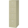 Pemberly Row Set of 6 4-Drawer Letter Width Vertical File Cabinet in Putty/Beige