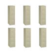 Pemberly Row Set of 6 4-Drawer Letter Width Vertical File Cabinet in Putty/Beige