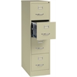 Pemberly Row Set of 3 4-Drawer Letter Width Vertical File Cabinet in Putty/Beige
