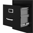 Pemberly Row Set of 3 Metal 4-Drawer Letter Width Vertical File Cabinet Black