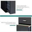 Pemberly Row Set of 5 Contemporary 3-Drawer Metal File Cabinet in Charcoal