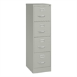Pemberly Row Set of 3 4-Drawer Letter Width Vertical File Cabinet in Light Gray