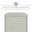 Pemberly Row Set of 3 4-Drawer Letter Width Vertical File Cabinet in Light Gray