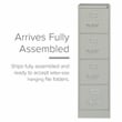 Pemberly Row Set of 3 4-Drawer Letter Width Vertical File Cabinet in Light Gray