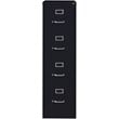 Pemberly Row Set of 3 Metal 4-Drawer Letter Width Vertical File Cabinet in Black