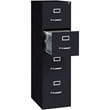 Pemberly Row Set of 3 Metal 4-Drawer Letter Width Vertical File Cabinet in Black